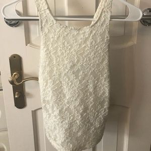 Lace High Neck Crop Top